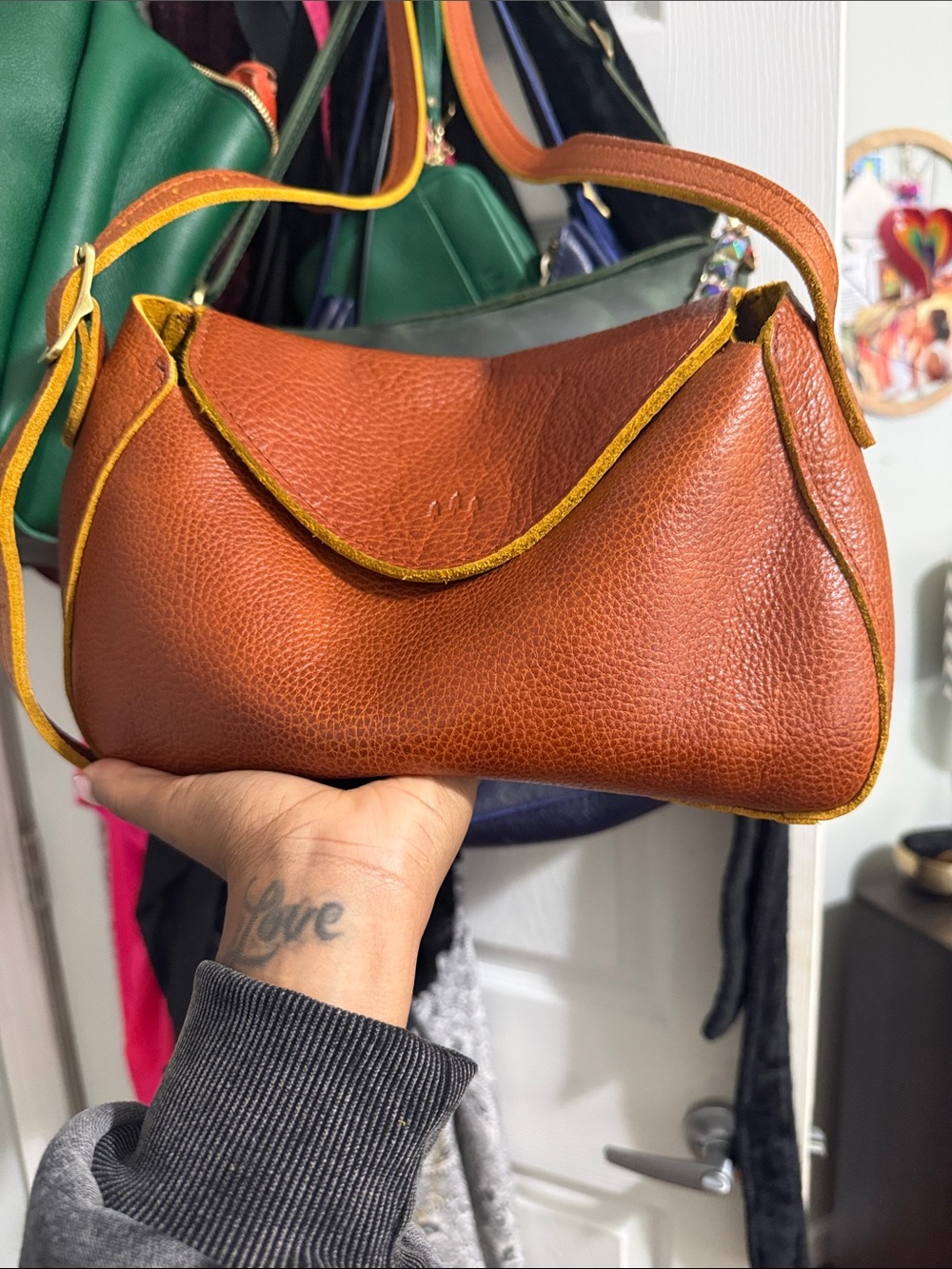 Portland leather small Neruda- sienna
